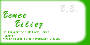 bence bilicz business card